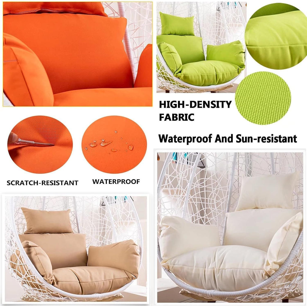 Hanging Basket Chair Cushions, Egg Chair Cushion ， Egg Chair Replacement Cushion, Hanging Swing Cushions for Outdoor Furniture, Hammock Chair Cushion Replacement, Waterproof and Sun-Resistant Egg Chai