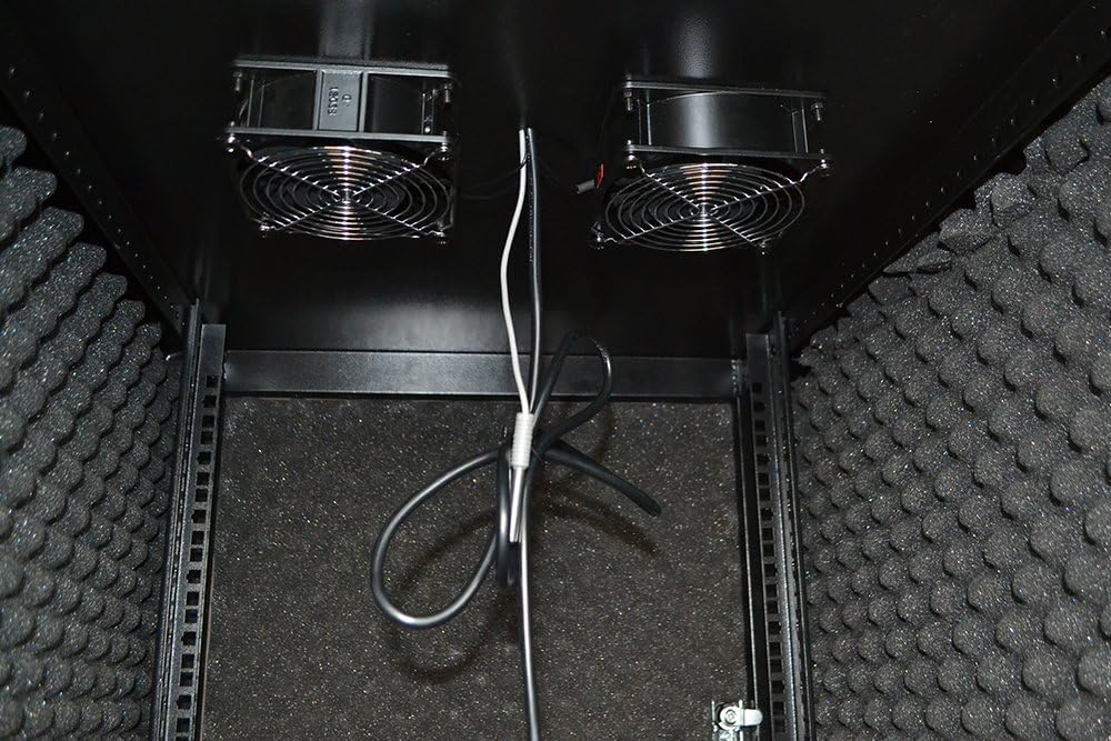Sysracks Soundproof Server Rack Quiet - Acoustic Sound Proof Cabinet for Servers - Up to 36% Noise Reduction - Locking Server Enclosure - Silent Networking Cabinet - Noise Sound Dampening Box (15U)