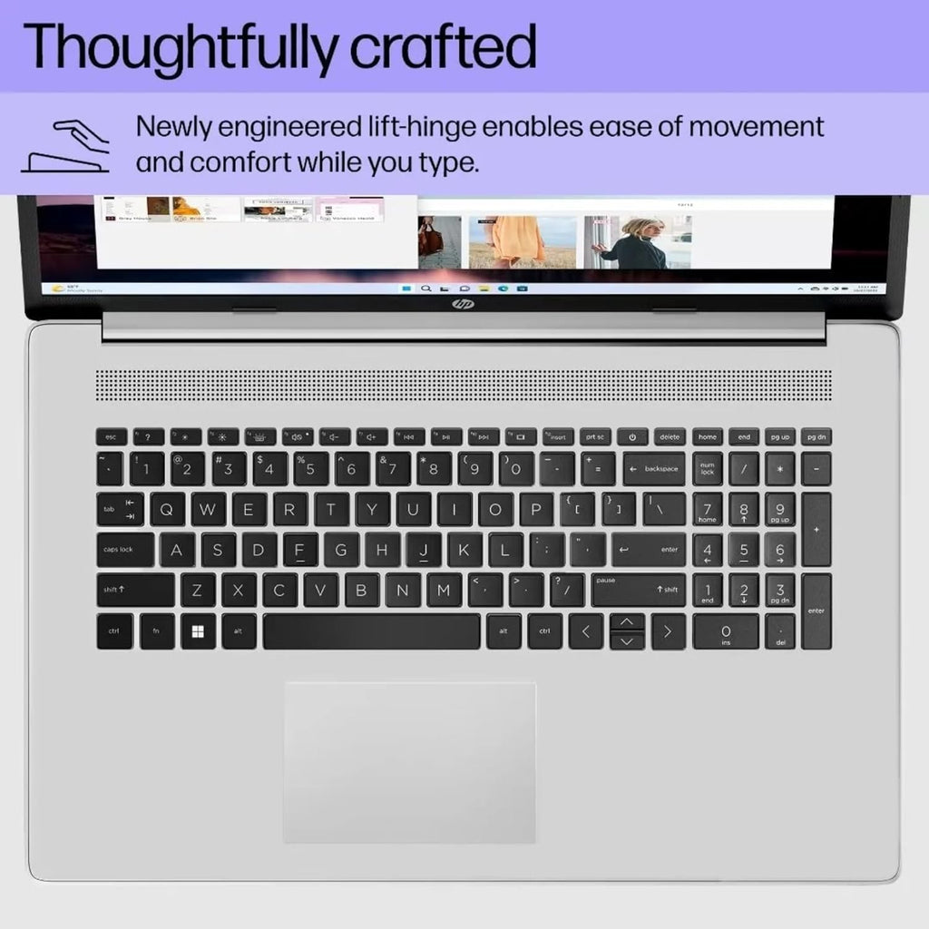 HP 17.3 inch Laptop with Office 365 for The Web, 32GB RAM, 512GB SSD Storage, Intel 13th 8 Cores i3 CPU (Beat 11th i5), 10 Key Number Pad, Windows 11, No Mouse