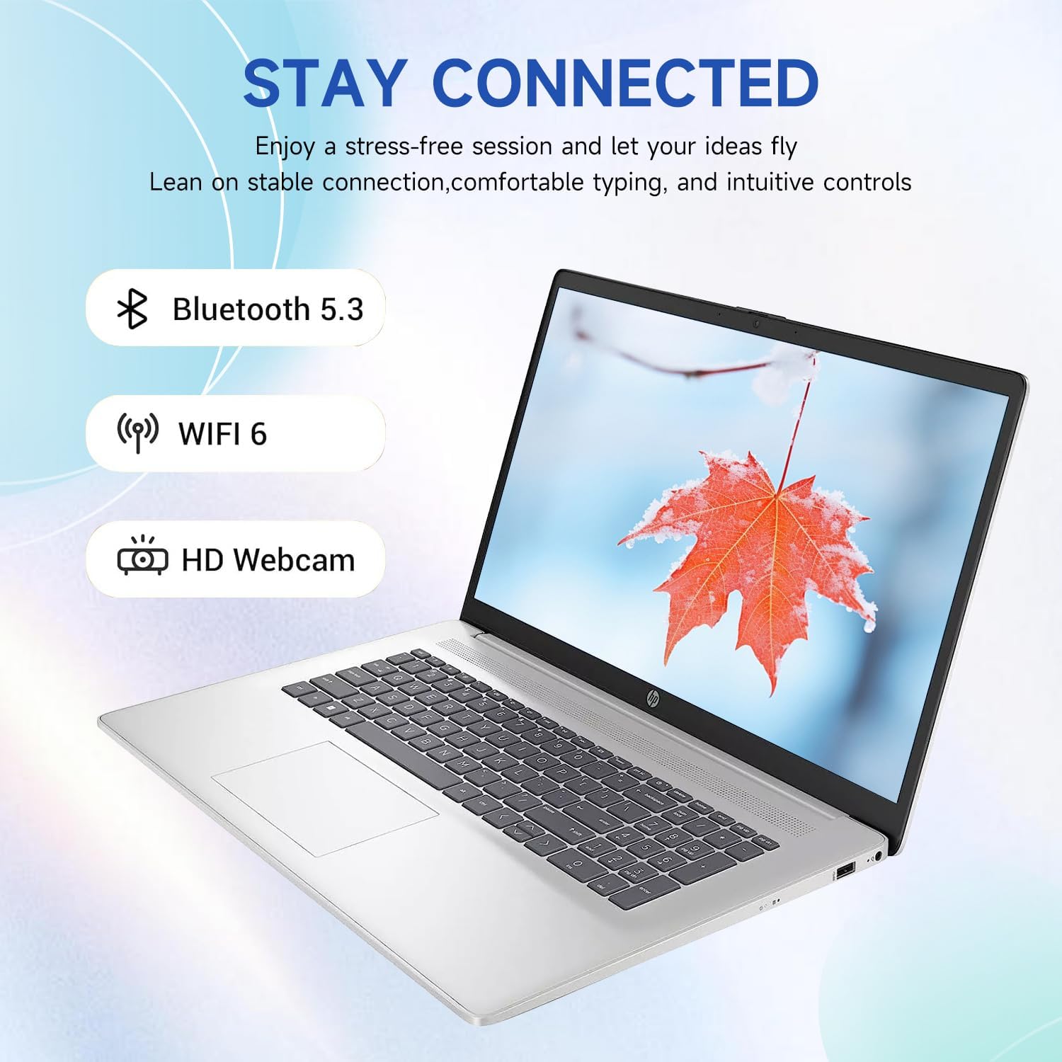 HP 17.3' Touchscreen Laptop for Home, Students, Lifetime Office 365 for The Web, Intel i3 CPU, 32GB RAM, 1TB PCIe + 128GB eMMC SSD, w/Copilot, Webcam Privacy Shutter, Wi-Fi 6, Win11 Home, No Mouse