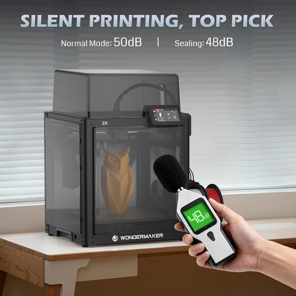 SainSmart x WonderMaker ZR 3D Printer Enclosure Kit, Safer, Quieter Cover with Built-in Air Filtration, Stable Temperature for High-Performance Filaments Like ABS, ASA, PETG-CF