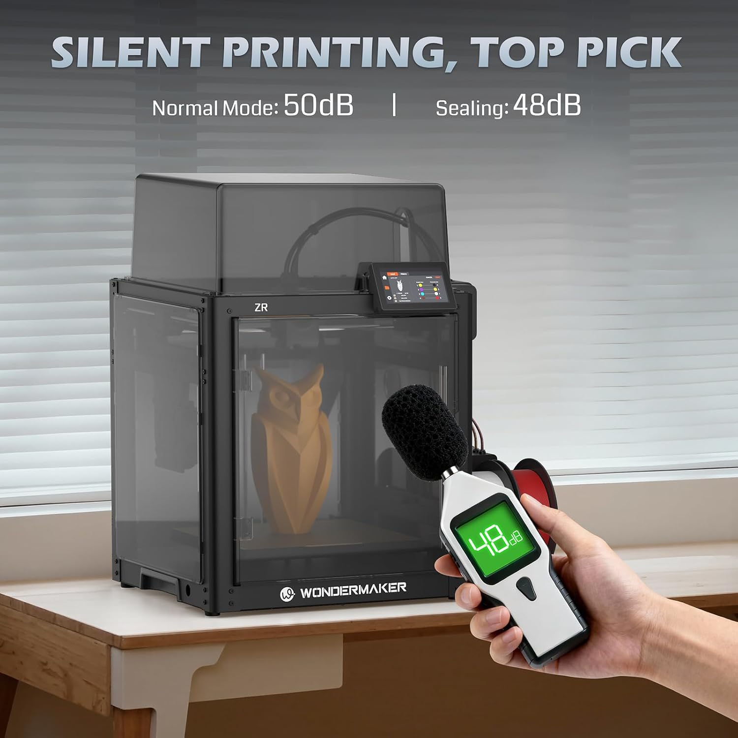 SainSmart x WonderMaker ZR 3D Printer Enclosure Kit, Safer, Quieter Cover with Built-in Air Filtration, Stable Temperature for High-Performance Filaments Like ABS, ASA, PETG-CF