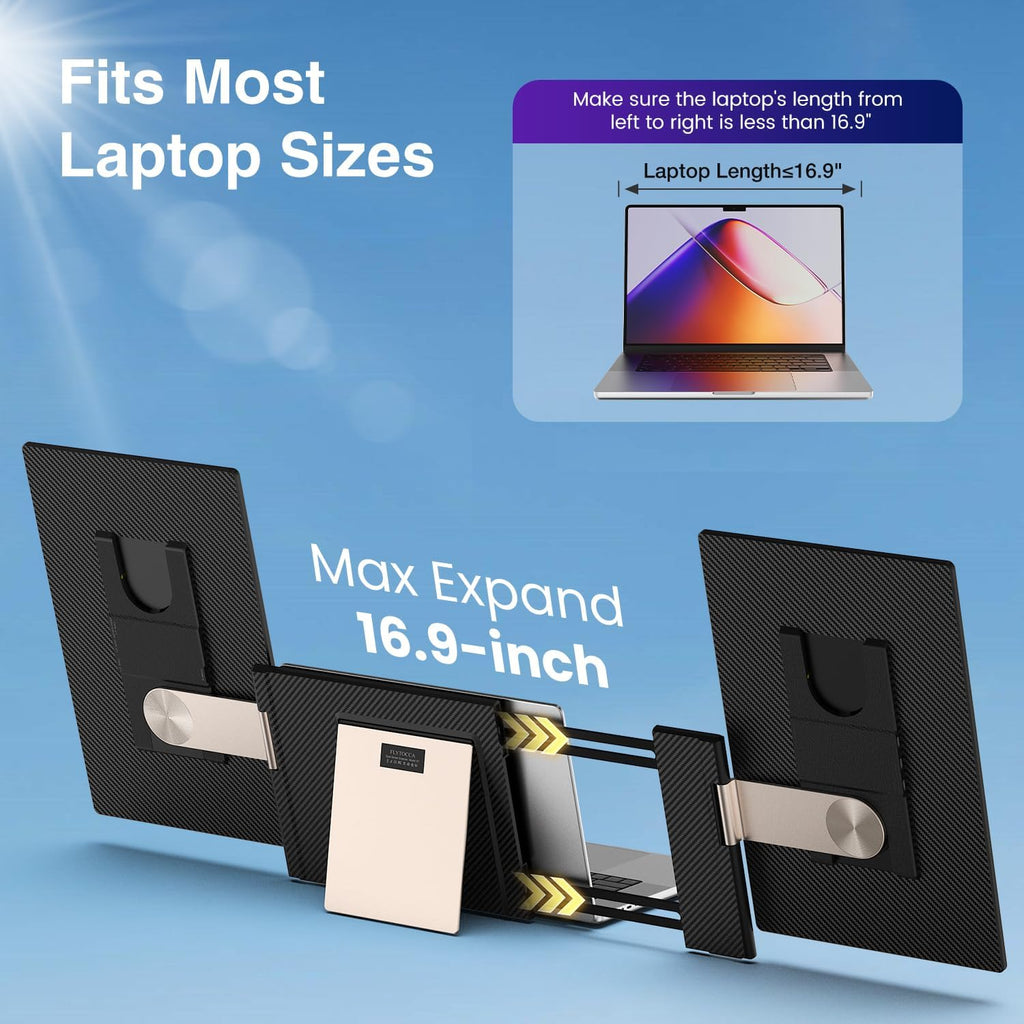 FLYTOCCA 16' Laptop Screen Extender, Updated 1200P FHD Portable Monitor with 16:10 Aspect Ratio Screen, Rotation Detachable Screen, Laptop Monitor Extender Compatible with Windows, Mac, Chrome