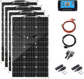 300 Watt 12 Volt Flexible Monocrystalline Solar Panel High Efficiency PV Module with 40A Charge Controller Extension Cable for RV Trailer Marine Rooftop Home Farm Off-Grid System 4 * 300W