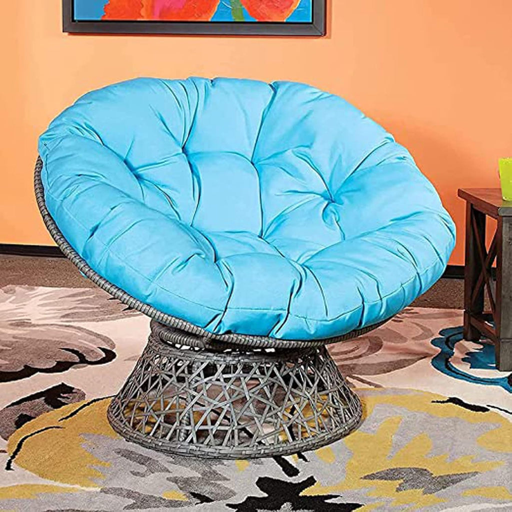 HUHJYUGE Outdoor Waterproof Egg Chair Pad 43x43in, Thickened Round Swing Chair Cushion, Hanging Basket Seat Cushion Thick Comfortable Washable, Suitable for Outdoor Garden Terrace