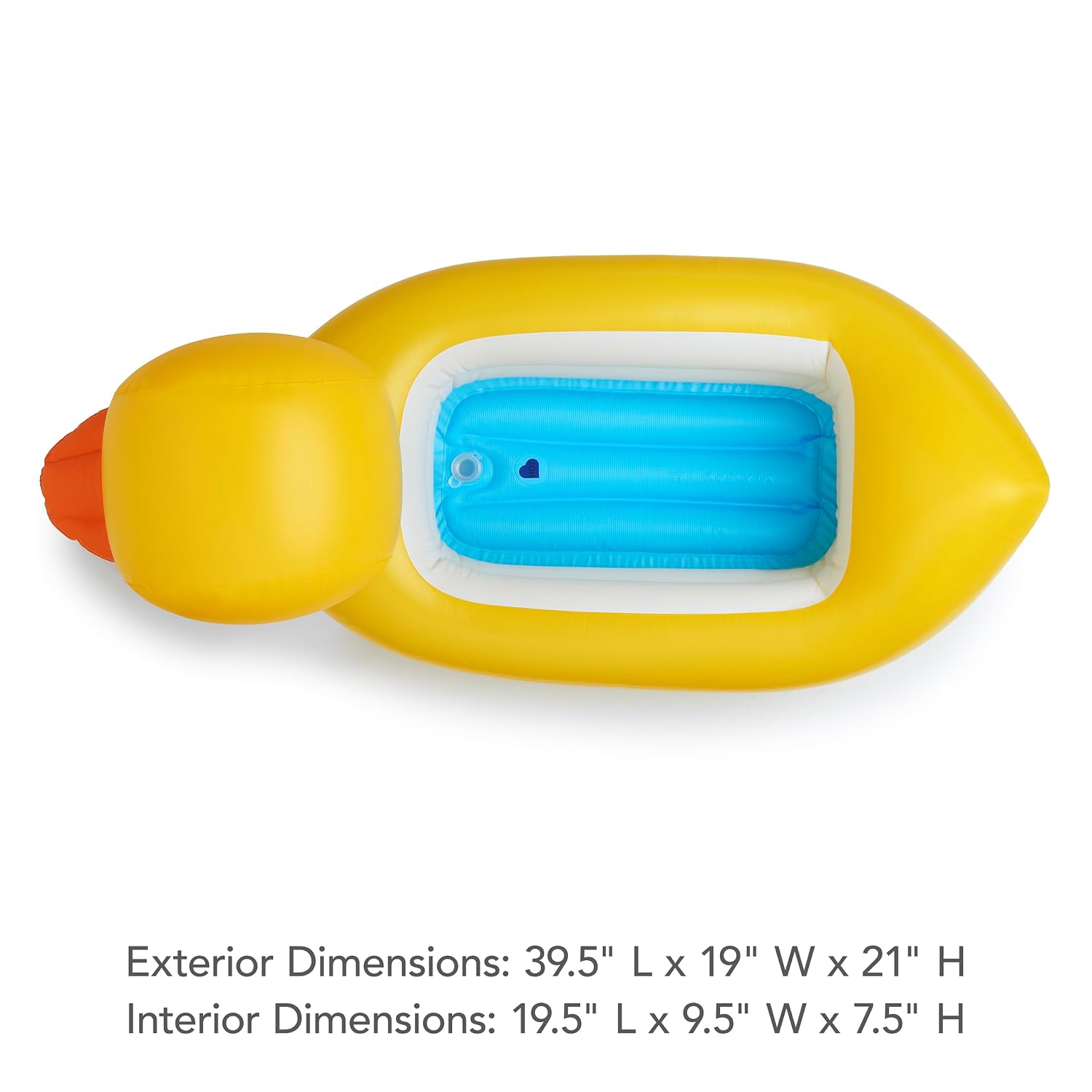 Munchkin Duck Inflatable Baby Bathtub for Babies 6-24 Months,White Hot Heat Alert,Great for Home or Travel,Classic Yellow Ducky,(Pack of 6)