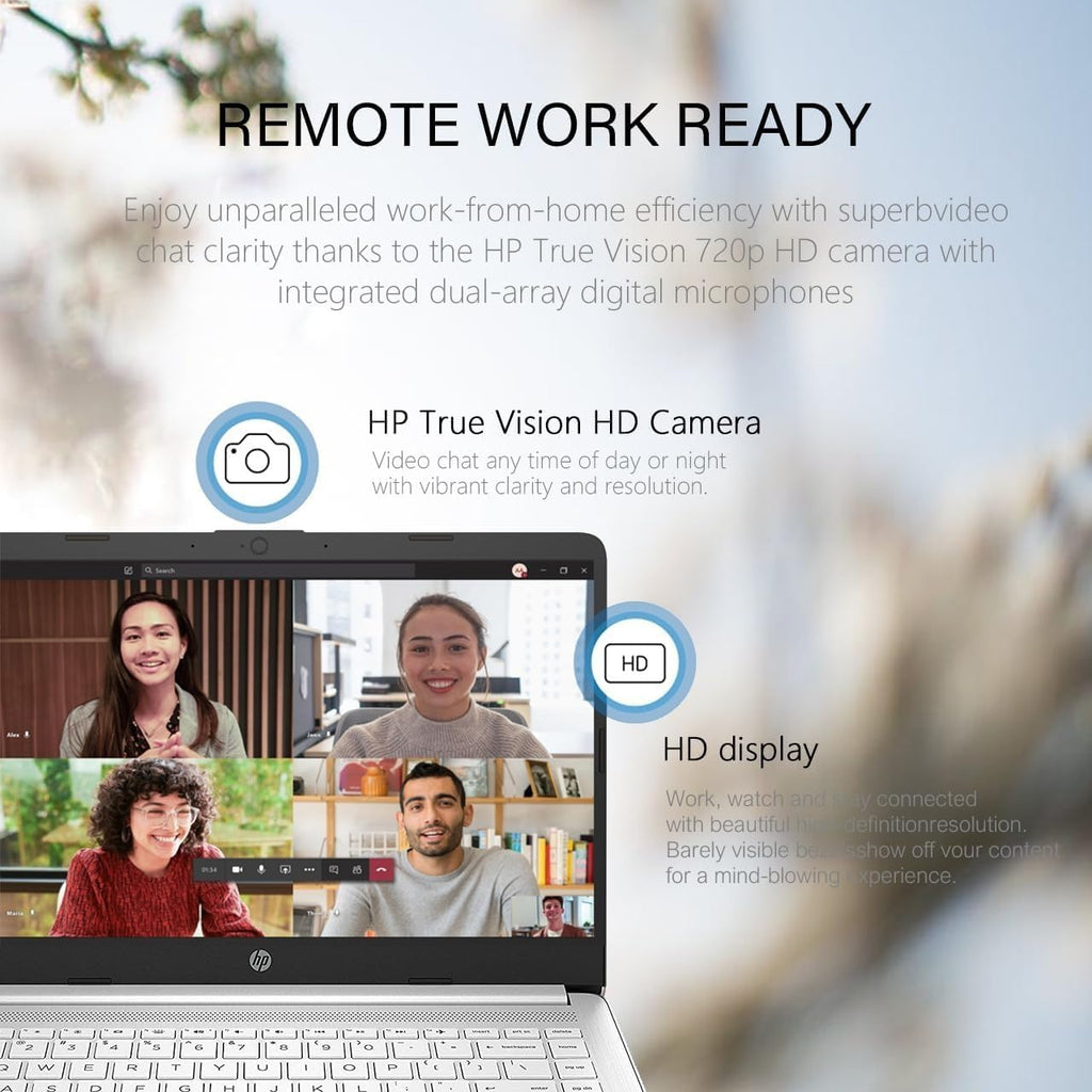 HP Stream 14 Inch Laptop for Student, Intel Celeron N4120, 4GB RAM, 64GB eMMC, Microsoft 365, 720p Webcam, Windows 11 S, Long Battery Life, with 5ave Accessories, White