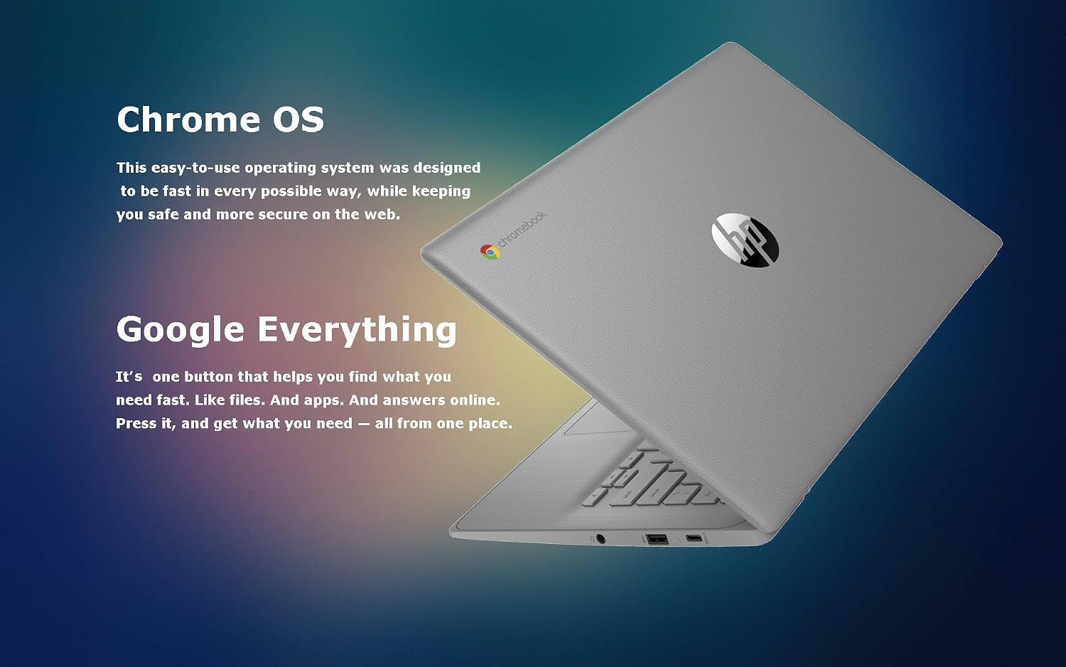 HP Essential Chromebook Laptop, 14 Inch HD Display, Intel Celeron N4120, 4GB RAM, 64GB eMMC, WiFi, Bluetooth, Chrome OS, Modern Gray (Renewed)