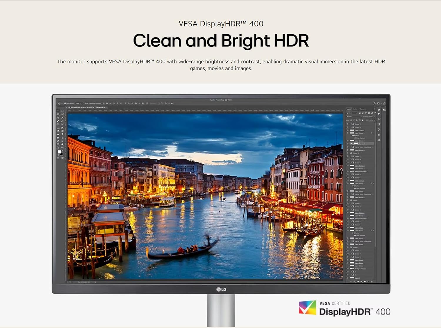 LG 27'' 4K (3840 x 2160) IPS Monitor with USB Type-C | AMD FreeSync | HDR 400, DCI-P3 95% | Built-in Speaker | 60Hz, 5ms | Compact Bezel (HDMI, DisplayPort) | White Monitor