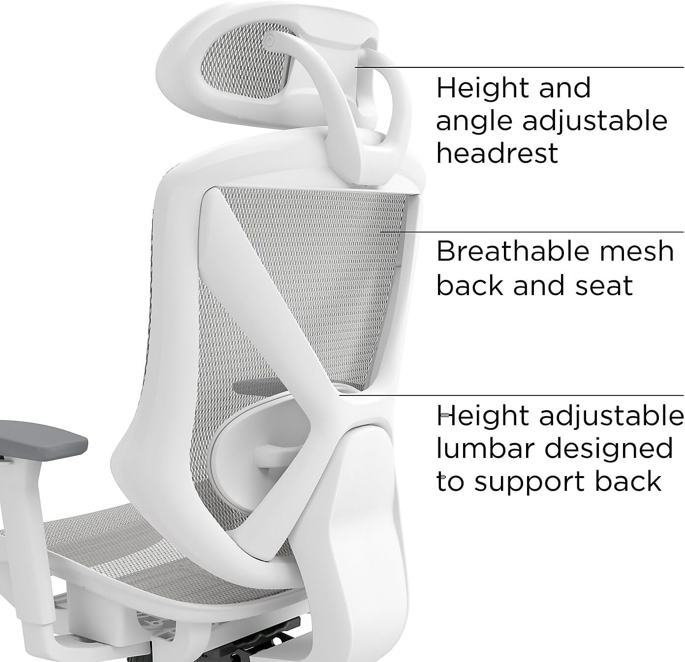 STAPLES Ergonomic Task Chair, Mesh, Ergonomic, Lumbar Support, Gray