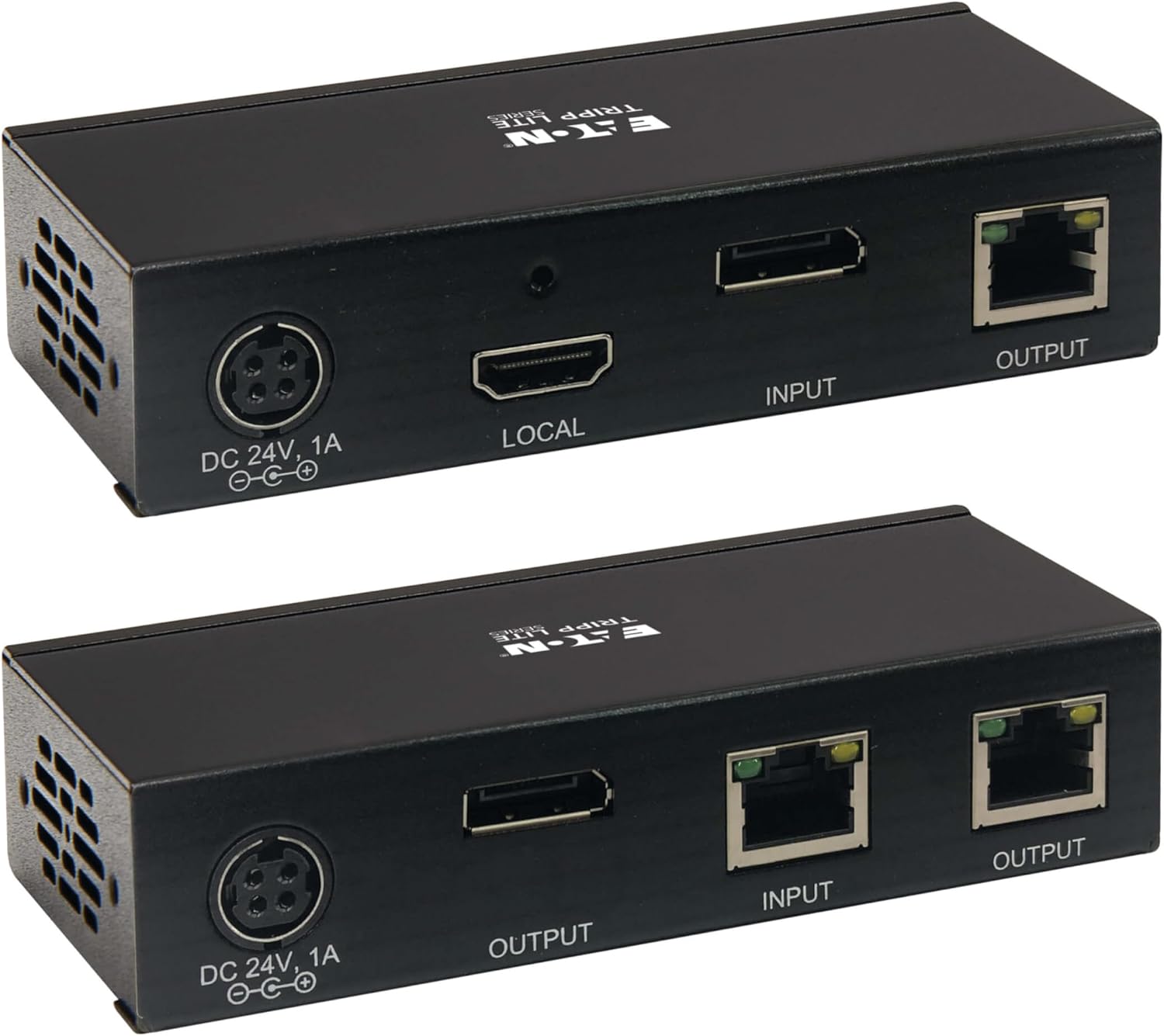 Eaton Tripp Lite Series DisplayPort Over Cat6 Ethernet Extender Kit, Up to 230 Feet / 70 Meters, 4K@60Hz Video, 4:4:4, Power Over Cable, TAA Compliant, 1-Year Warranty (B127A-111-BDTDA)