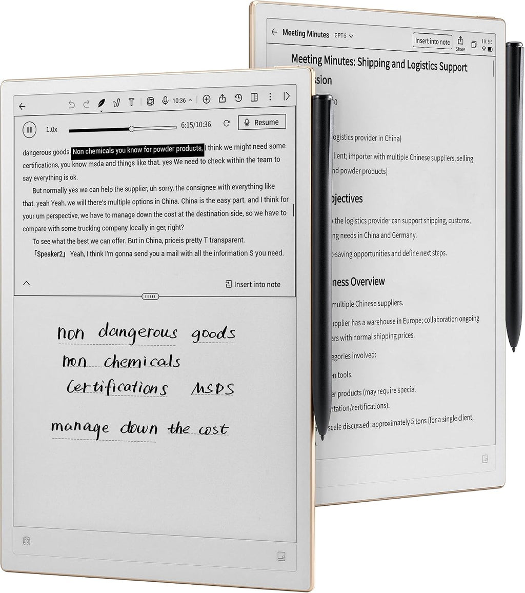 iflytek AINOTE 2, 10.65' E-Ink Tablet, AI Note Taking Tablet for Meeting, Ultra-Thin 4.2mm Digital Notebook with Voice-to-Text, 16-Language Transcription, Handwritten-to-Text, Ideal for Work&Study