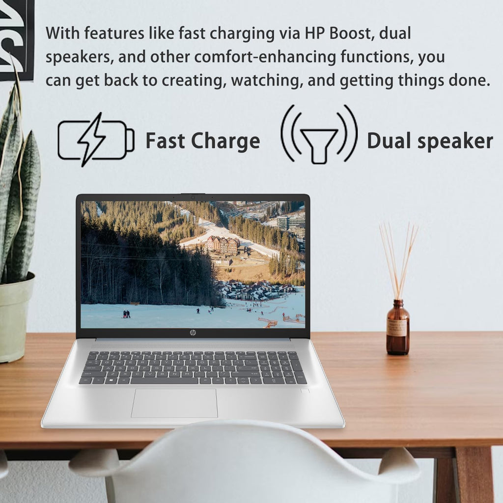 HP 2025 Essential Laptop, 17.3' FHD, Intel Core 7 150U (Beats I7 1335U), 64GB RAM, 2TB SSD, Fingerprint Reader, Backlit Keyboard, Wi-Fi 6, Win 11 Pro, Blue, Bundle with ADATA 512 External SSD