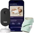 Owlet Dream Duo (Gen 3) Smart Baby Monitor All-in-One Bundle - 2K HD Video Baby Monitor with Alerts & Owlet Dream Sock Tracks Baby's Oxygen, Heart Rate & Sleep | Health Insights via App