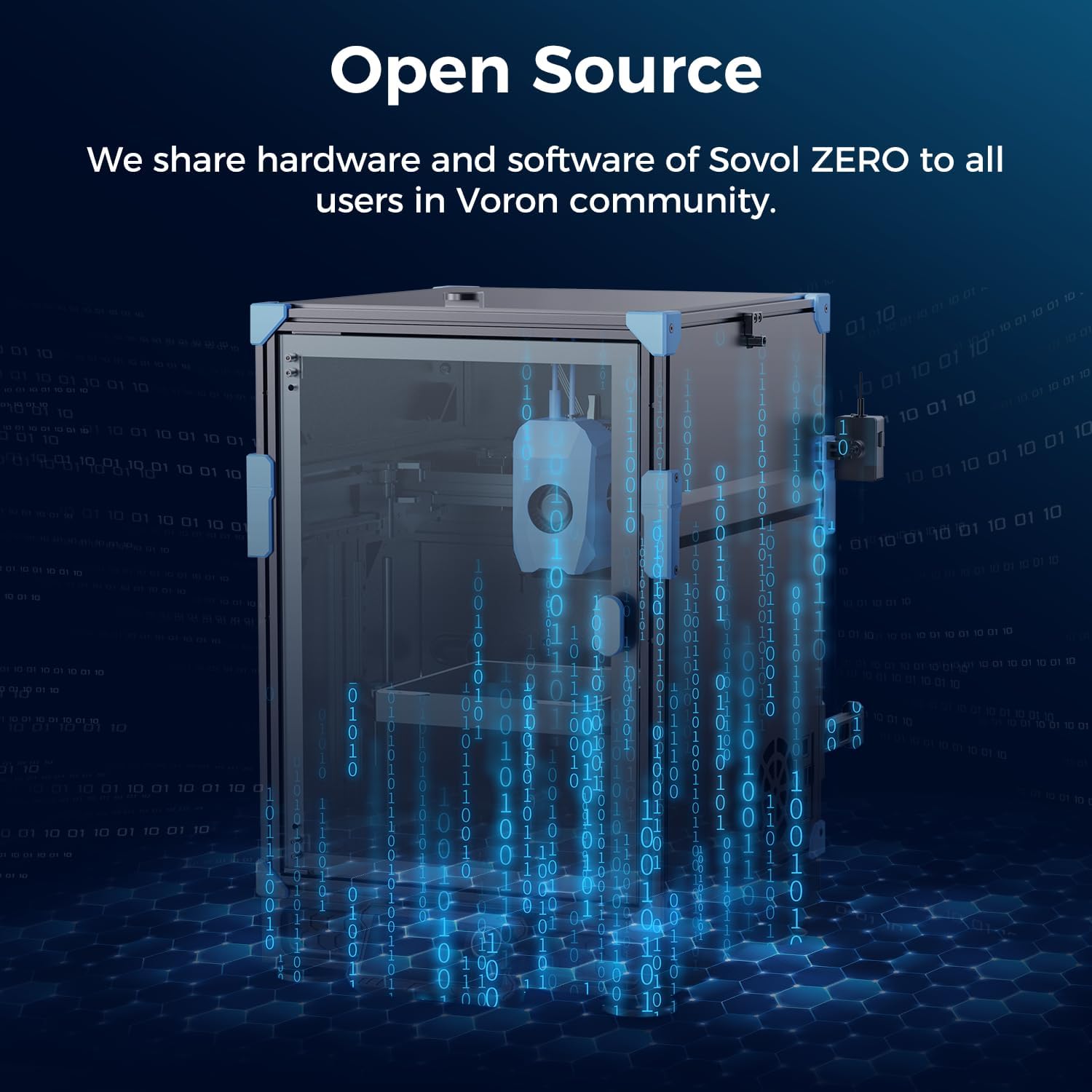 Sovol Zero 3D Printer, 1200mm/s High Speed CoreXY 3D Printers with Eddy Scanning & Pressure Sensing, 350℃ Nozzle & 120℃ Heated Bed Heating, XYZ Full Linear Rails Open Source Build Volume 6X6X6in
