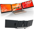 Laptop Screen Extender Triple Monitor, 14.2' Portable Multi Monitor FHD 1080P IPS Ultra-Thin, HDMI/USB-A/Type-C & Plug & Play, Fits 13-17' Laptops, Compatible with Windows/macOS/Android/Switch