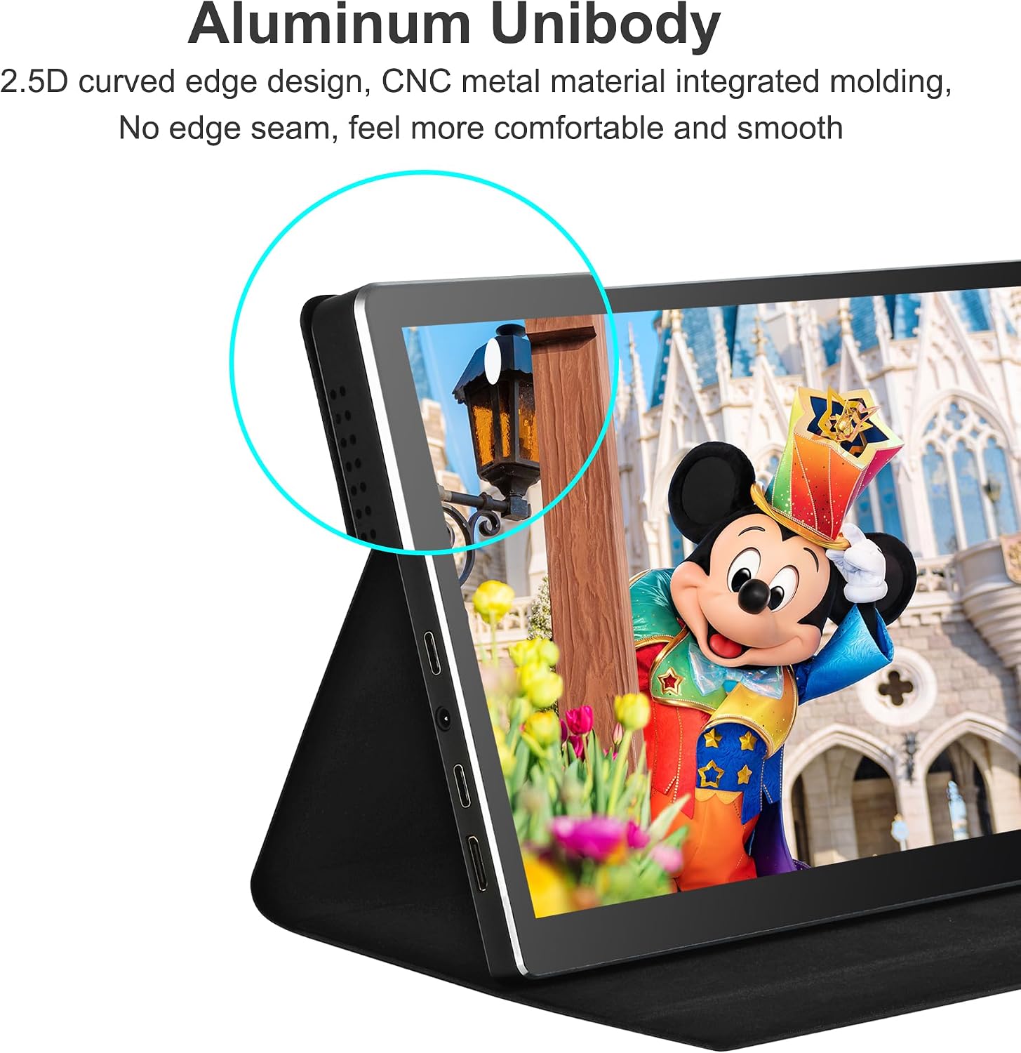 wisecoco Portable Monitor 9 inch 2K 2560 * 1600 IPS Touch Screen 73% NTSC USB C HDMI Secondary External Computer Laptop LCD Monitor for MacBook Pro Air PC Laptop Phone Xbox PS5
