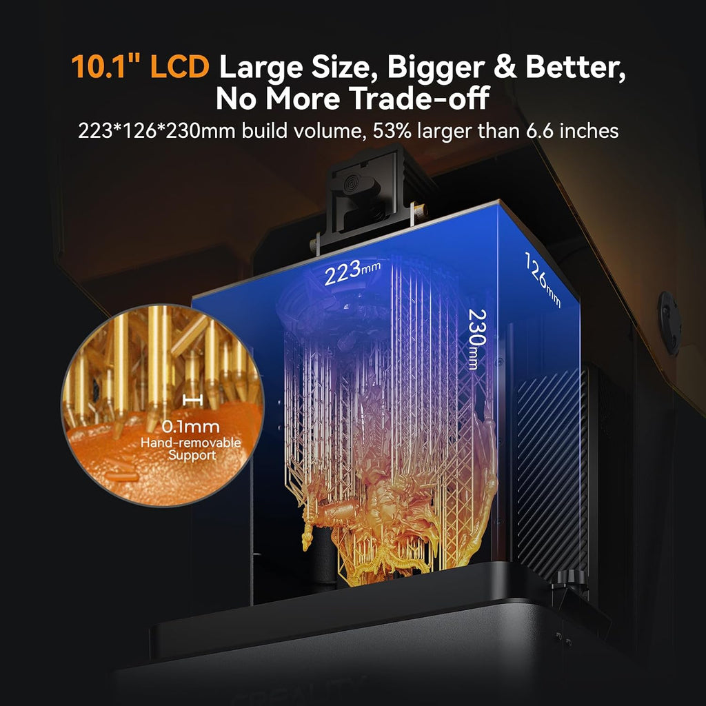 Creality Resin 3D Printer Halot Mage S 14K, with 10.1' HD LCD MSLA Mono, 4X High Speed Printing for 150mm/h Speed, UV Resin Photocuring Printer, Large Printing Size 8.78x4.96x9.06 inches