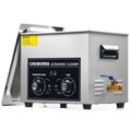 CREWORKS 10L Ultrasound Cleaning Machine with Heater and Timer, 240W Stainless Steel Ultrasonic Washing Machine, 2.6 gal Professional Ultrasound Parts Cleaning Machine for Lab Tool Glasses Auto Part