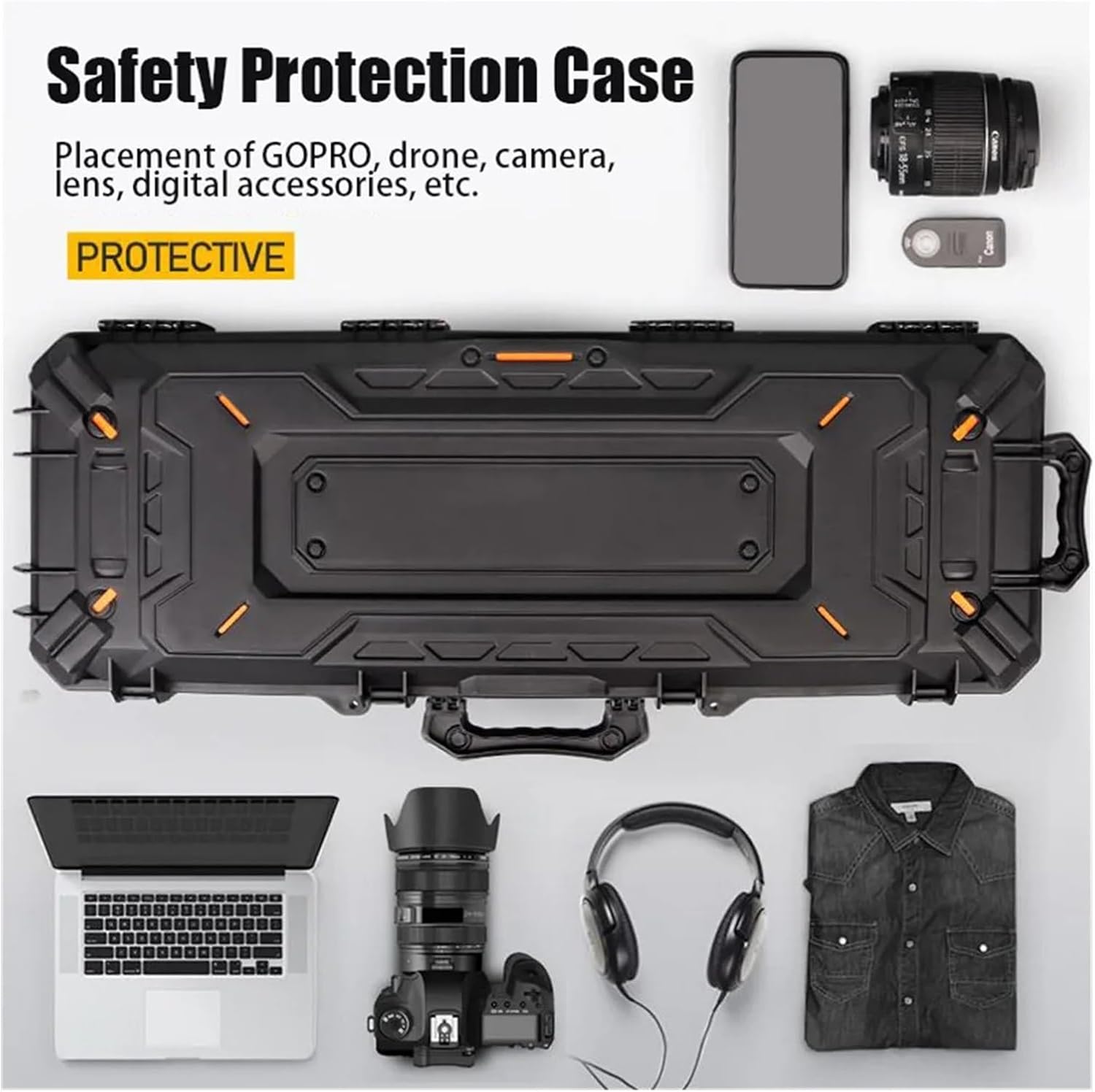 Tool Box Professional Box Tool Case Waterproof Big Airsoft Hunting Portable Tool Organiser for Bow Camera Storage (109cm/43inch) Tool Storage