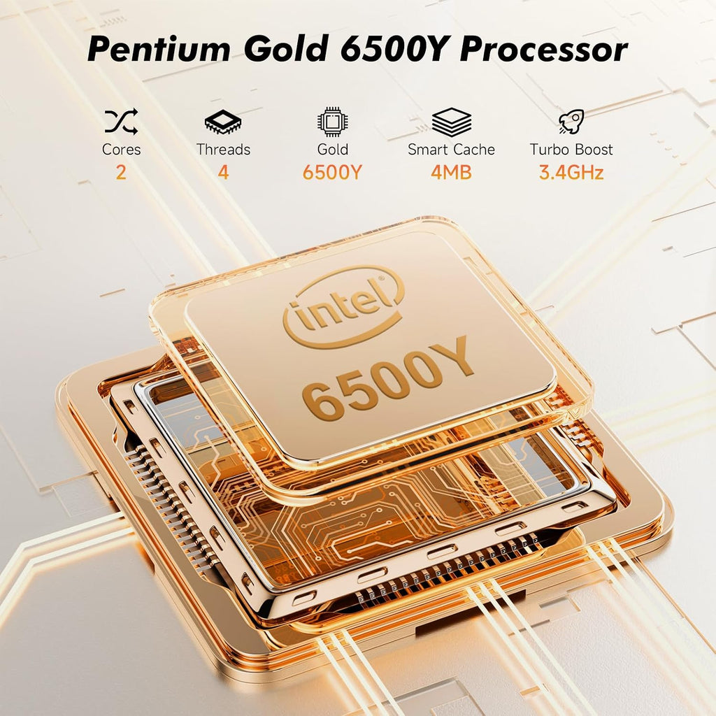 15.6 Inch Laptop Computer, Laptop with Gold 6500Y (Beat N5095, Up to 3.4GHz), 32GB RAM 1TB SSD, 1080P FHD IPS Display, Bluetooth, WiFi, HDMI, Type-C, 38WH Battery, Laptops