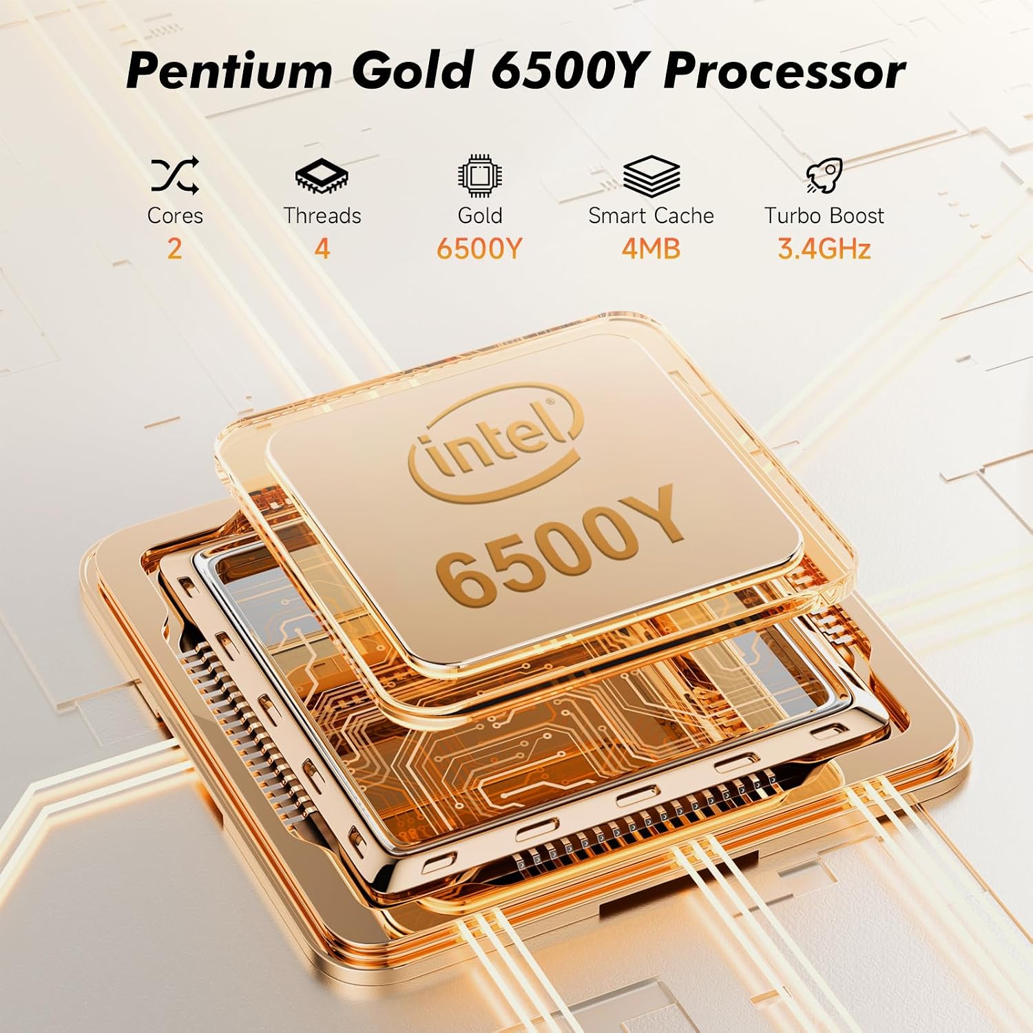 15.6 Inch Laptop Computer, Laptop with Gold 6500Y (Beat N5095, Up to 3.4GHz), 32GB RAM 1TB SSD, 1080P FHD IPS Display, Bluetooth, WiFi, HDMI, Type-C, 38WH Battery, Laptops