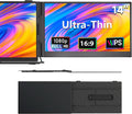 Laptop Screen Extender, 1.3lb Ultra Lightweight 14' 1080P FHD Portable Monitor for Laptop, Plug & Play Dual Travel Screen Monitor, Laptops Dual Monitors Attachment, Fits Windows/Mac/Android/Chrome