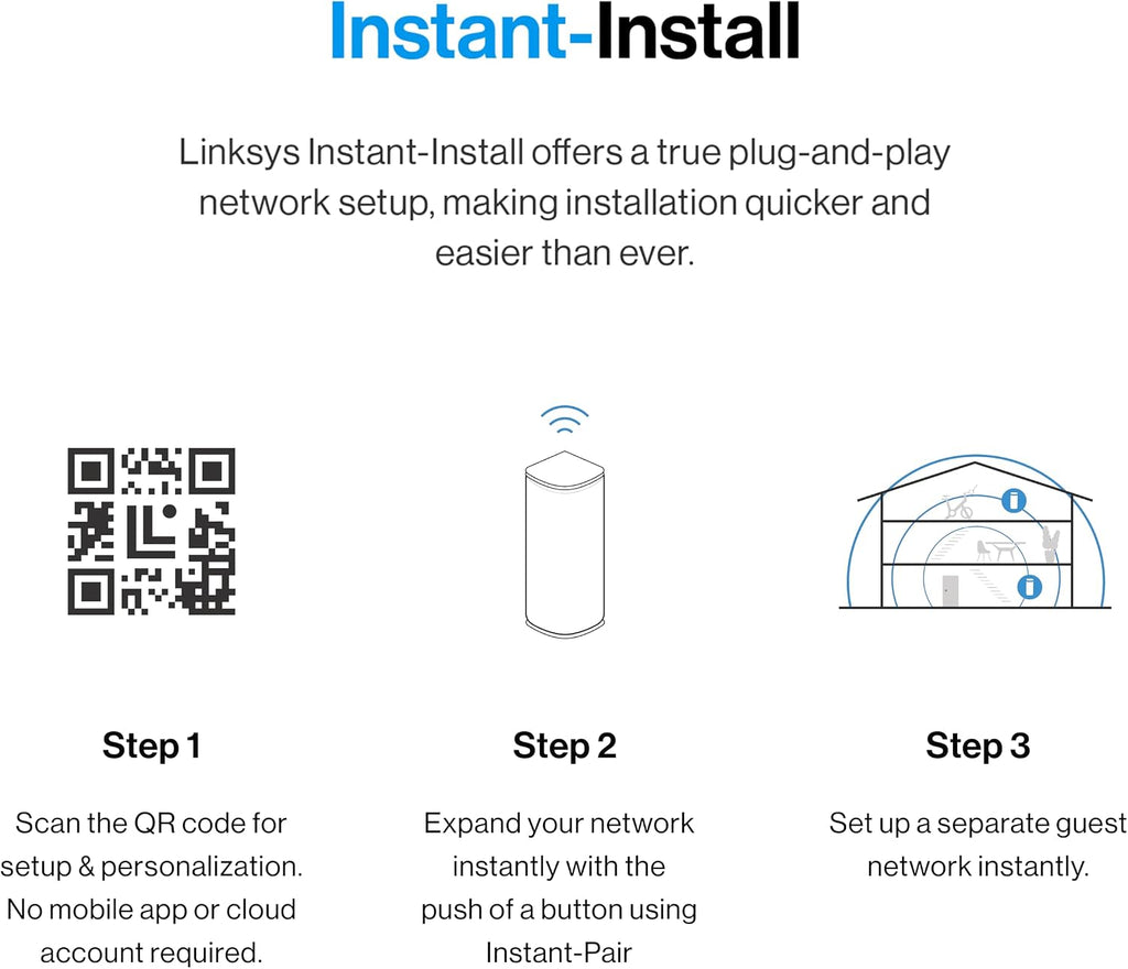 Linksys Velop Micro 7 Dual-Band BE5000 Wi-Fi 7 Mesh System | 4 WiFi Streams up to 5 Gbps | 6600 sq.ft. Coverage | Supports Internet Plans up to 2.5 Gbps | 3-Pack
