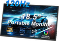 18.5' Large Portable Monitor,Monitor,120HZ 1ms Gaming Monitor,125% sRGB,FreeSync, HDR 350Nits,USB-C & HDMI,Large Travel External Second Screen for Laptop, Computer, Game Consoles (18.5')