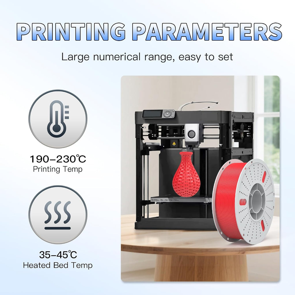 PINBALL PLA 3D Printer Filament 1.75mm Multi-Color Filament 3D Printing PLA Filament Dimensional Accuracy +/- 0.02mm Suitable for Most FDM 3D Printers 8 KG 8 Colors