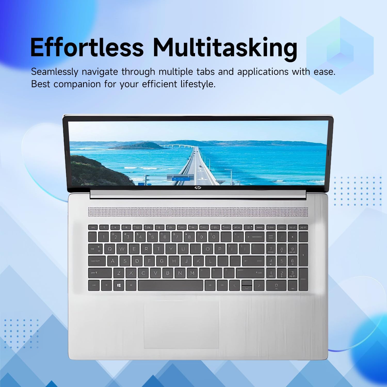 HP Premium 17.3' Touchscreen Laptop, 8-Cores Intel Core i3-N305, 16GB RAM, 128GB eMMC + 1TB SSD, MS Copilot, Office 365 for the Web, Webcam w/Privacy Shutter, Wi-Fi 6, Windows 11, Silver