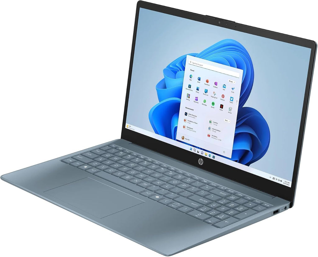 HP 15 Laptop (1 Year Microsoft Office 365 Included), 15.6' HD Display, Intel Quad-Core N200 Processor, 8GB RAM, 128GB Storage, Wi-Fi 6, Webcam, HDMI, Numeric Keypad, Windows 11 Home (Moonlight Blue)