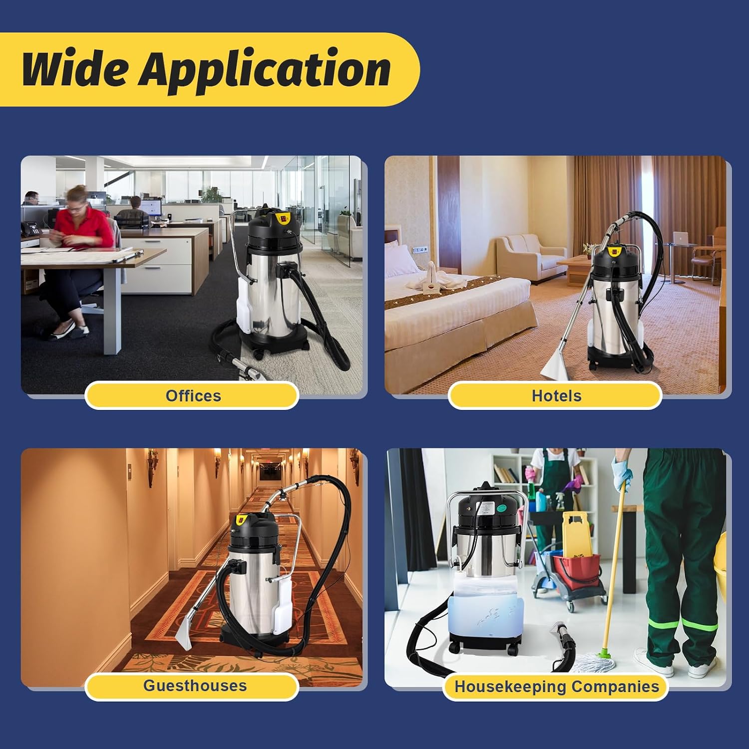 LYNICESHOP Carpet Cleaning Machine, Portable Carpet & Upholstery Spot Cleaner 3in1 Pro Vacuum Cleaner Extractor for Carpet and Upholstery (40L)