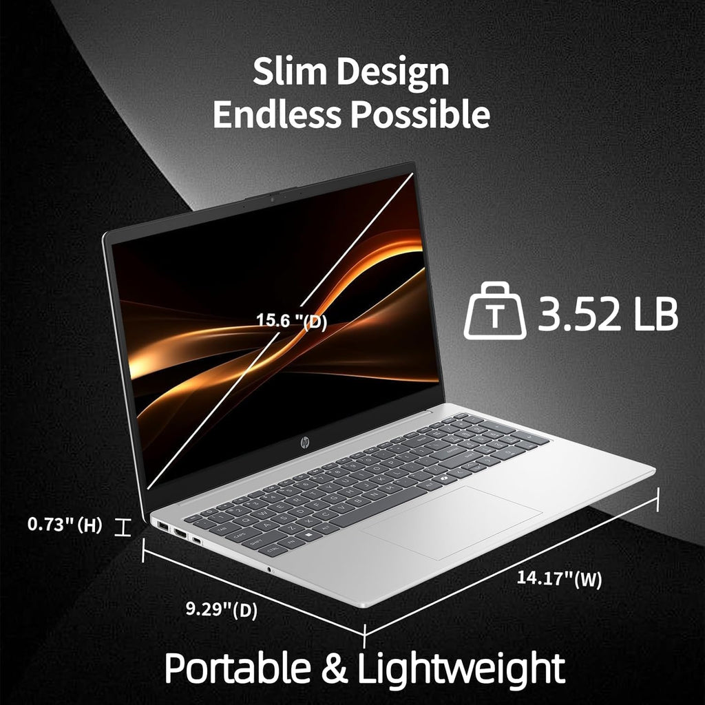 HP 15.6' Touchscreen Laptop Computer 2025, Intel 13th Core i3-1315U(Up to 4.5GHz), Intel UHD Graphics, 32 GB RAM, 1 TB SSD, Copilot Key, Wi-Fi 6, Anti-Glare, Windows 11 Pro, Business, w/Accessories
