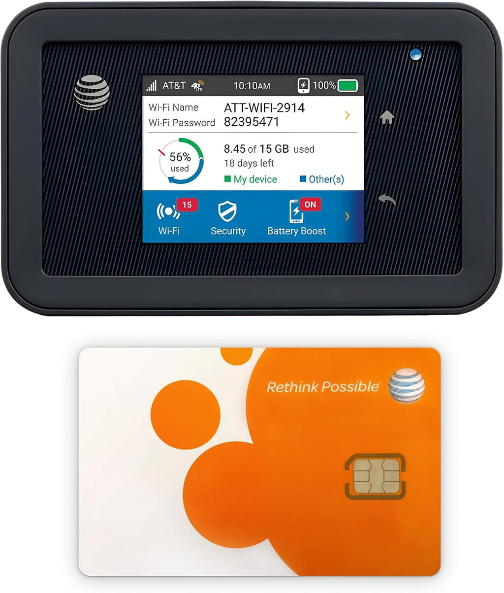 AT&T Unite Explore AC815S, Unlocked Rugged 4G LTE Mobile Hotspot, Up to 450 Mbps, IP65 Water & Dust Resistant, 22hr Battery, Dual-Band WiFi (15 Devices), Travel WiFi, EVDO-LINK Bundle (Budget)