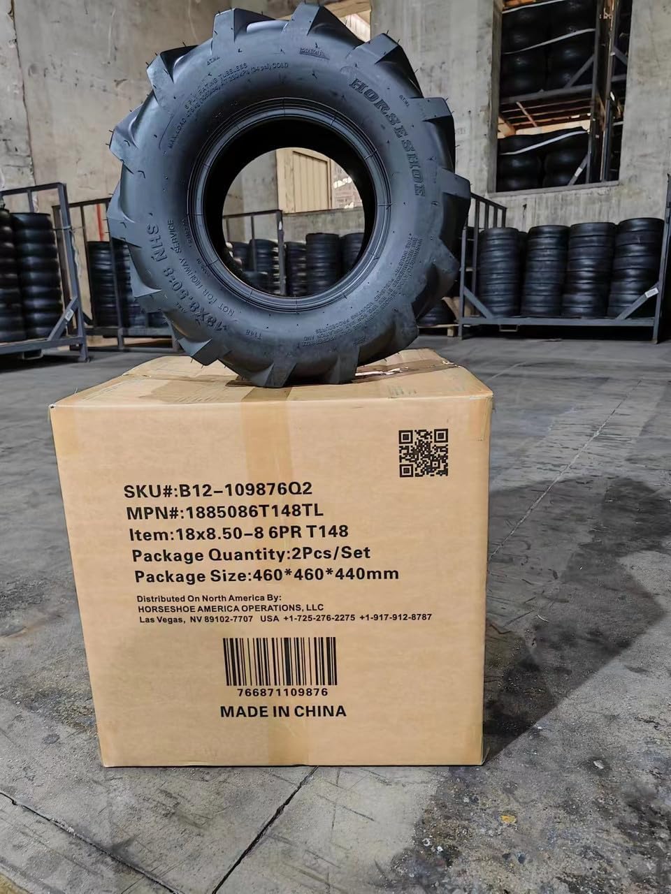 HORSESHOE 2 NEW 18x8.50-8 6Ply | Super Lug Herring Bone | Ditch Witch Trencher AG Farm Tractor Ridding Lawn Mower Tubeless Tires | 18x8.50x8 18x8.5-8 18x8.5x8 T148 188508