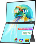 UPERFECT Delta 15.6' Dual Portable Monitor for Laptop Screen Extender 1080P HDR 360° Folding Stacked Triple Monitor with Stand for Laptop PC Phone Game Console (No Driver Needed)