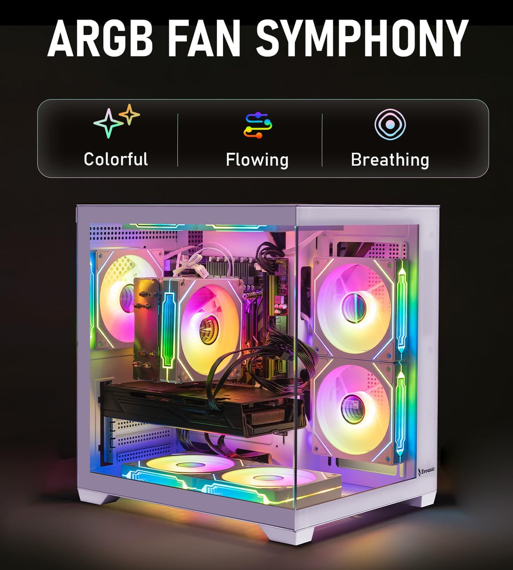 Gaming PC Desktop – i7-9700F up to 4.7GHz, GeForce RTX 3070 8GB GDDR6, 16GB DDR4 RAM, 512GB NVMe SSD + 1TB HDD, WiFi 6 & BT 5.4, 8× ARGB Fans, 650W PSU, WIN11P