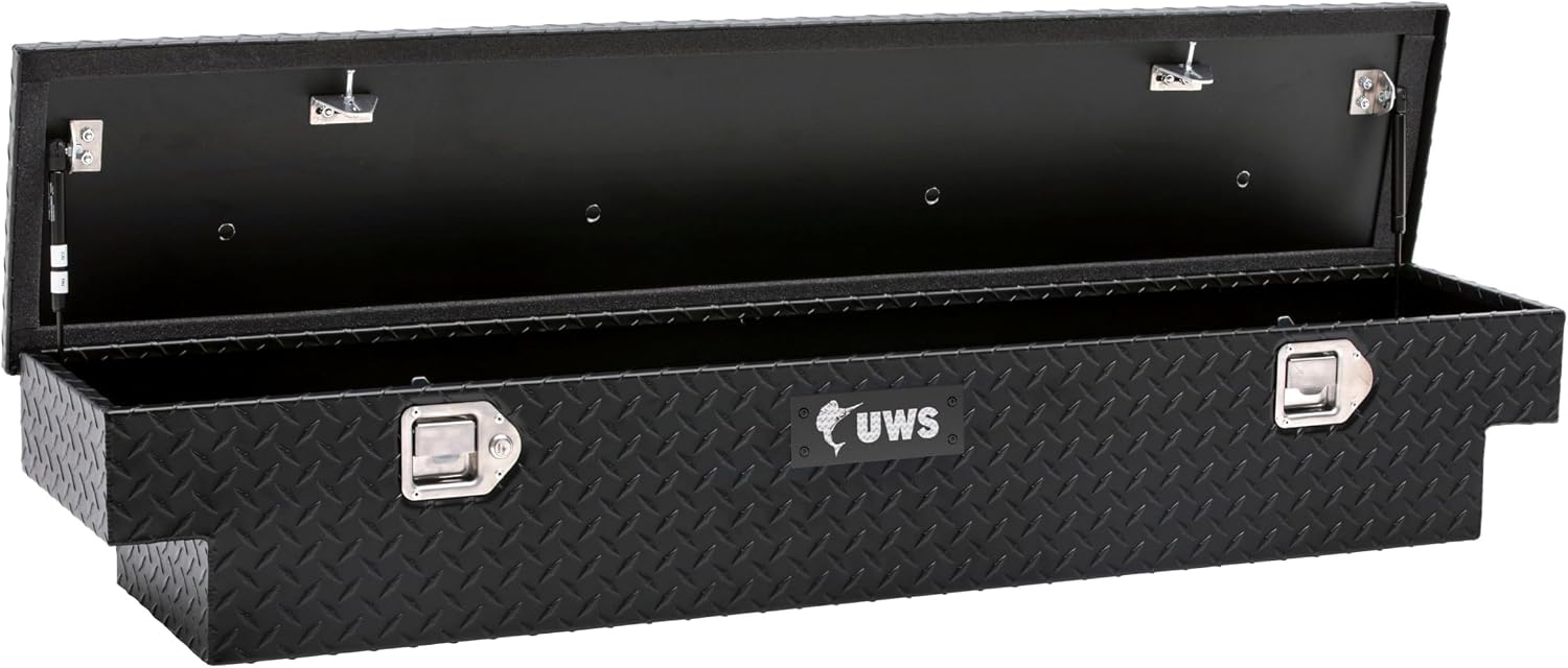 UWS EC10893 59-Inch Matte Black Heavy-Wall Aluminum UTV Tool Box, RigidCore Lid