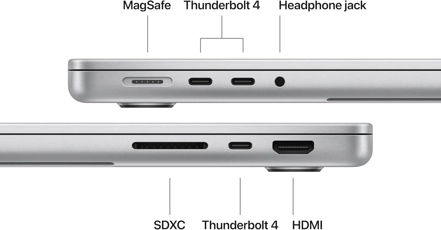 Apple 2025 MacBook Pro Laptop with Apple M5 chip with 10‑core CPU and 10‑core GPU: Built for AI, 14.2-inch Liquid Retina XDR Display, 24GB Unified Memory, 1TB SSD Storage; Silver