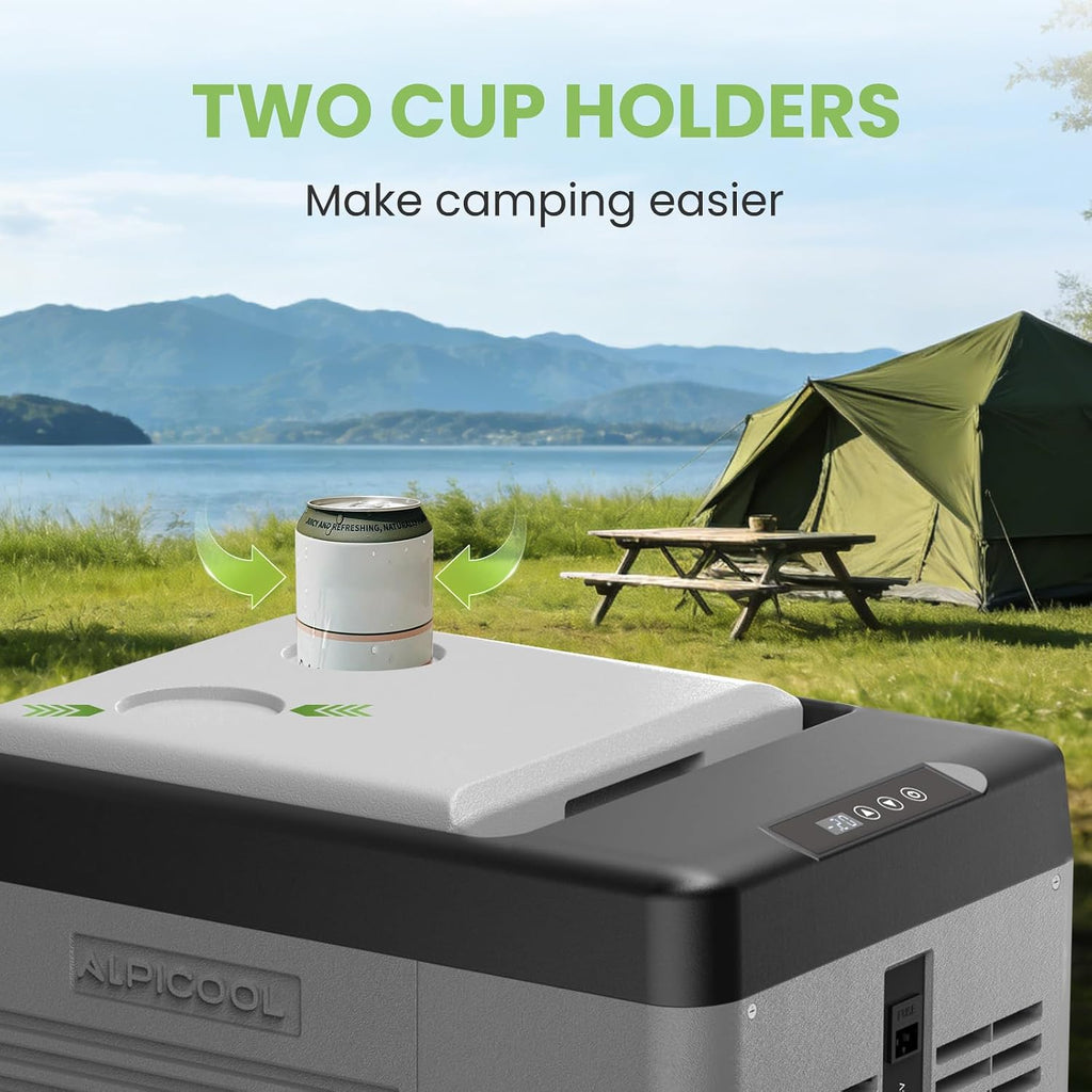 Alpicool Car Refrigerator 12 Volt Portable Car Fridge 10 Quart（9 L Electric Cooler with AC/DC，Car Refrigerator Freezer for Truck Van RV Camper SUV, Camping Boat Travel，-4~68°F