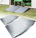 Heavy-Duty Shed Ramp Lawn Equipment Loading Ramps for Riding Mowers Bike Motorcycle Tractor Snow Blower Garden Cart,1500lbs Capacity Anti-Slip Punch Plate, Sheds Garage Access Ramp - 2 PCS
