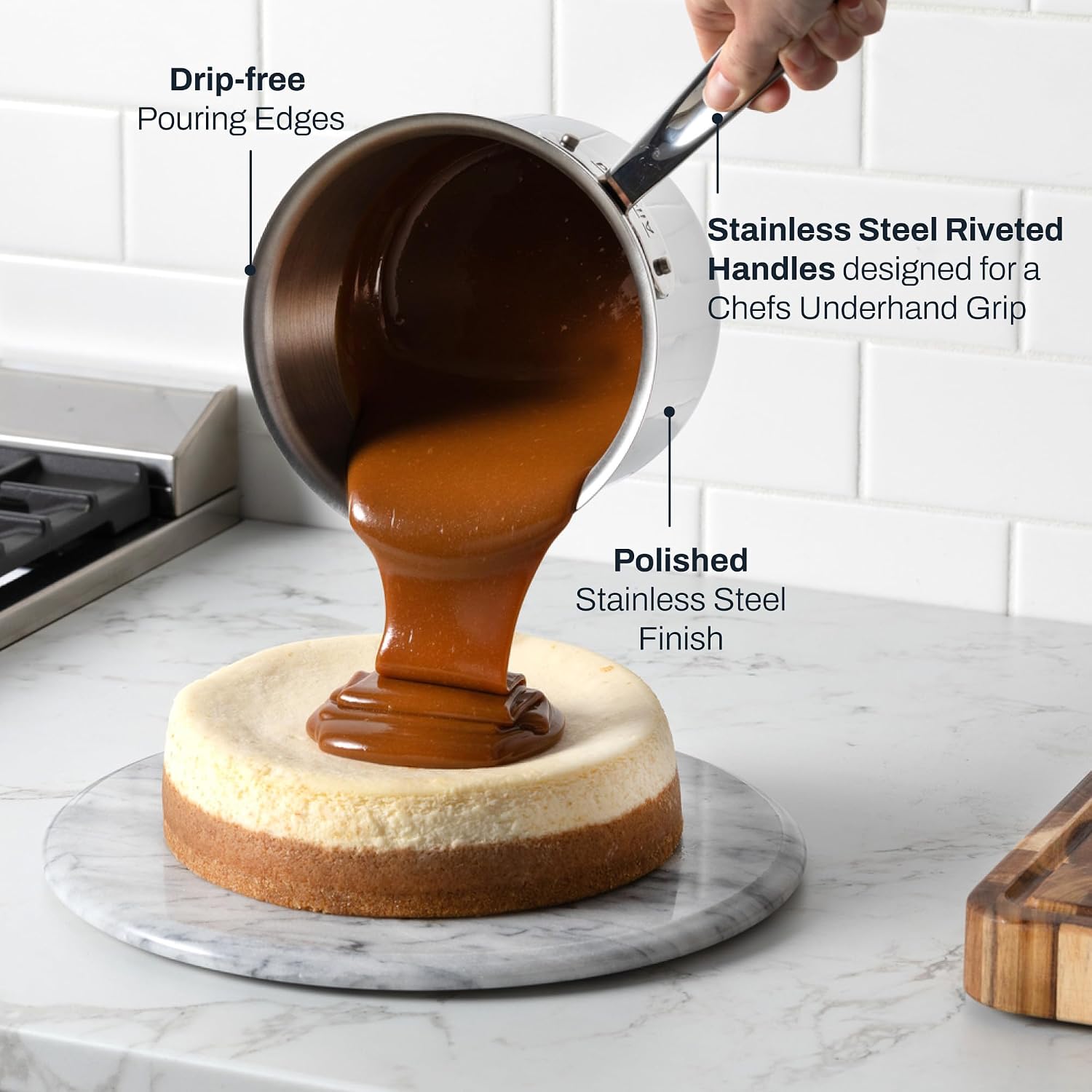 All-Clad D3® Stainless Steel 1 Quart Sauce Pan Covered- Made in the USA- The Original Bonded Professional Cookware- Oven Safe & Induction Compatible
