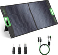 100W Portable Solar Panel for Power Station Generator, 20V Foldable Solar Cell Solar Charger with High-Efficiency Battery Charger for Outdoor Camping Van RV Trip