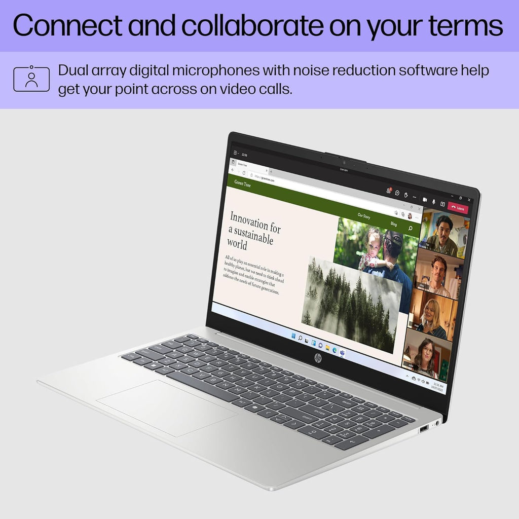 HP 15.6' Touchscreen Laptop, AMD Ryzen 3 7320U(Up to 4.1 GHz), 8 GB RAM LPDDR5, 512 GB SSD, AMD Radeon Graphics, HD Private Webcam, HDMI, Wi-Fi 6, Bluetooth, Anti-Glare, Windows 11 Pro, Silver