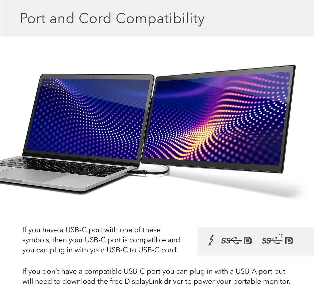 SideTrak Swivel Pro 13.3' Ultra Slim Attachable Portable Monitor, FHD IPS 1080p Laptop Screens with Kickstand + Unique Patented Swivel Hinge, for Mac, PC, and Chromebook, USB-C® Port Connection