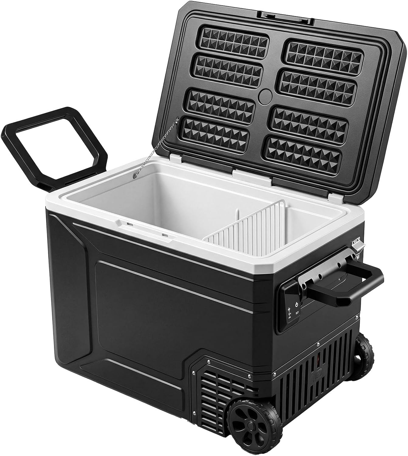 VEVOR 12 Volt Refrigerator, 82.4 QT/ 78L Car Fridge, Portable Electric Freezer Compressor with Handle, APP Control and Wheel, 12V/24V DC 100-240V AC, -4℉ to 68℉, for Truck Van RV SUV Travel Camping