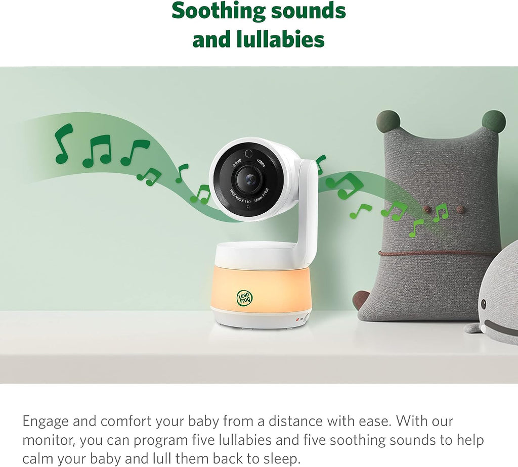 LeapFrog LF930HD Baby Monitor, 7' 720p HD Display,Video Baby Monitor with Camera and Audio, 1080p Smart Remote Access,360° Pan & Tilt,Color Night Light &Vision, Two-Way Intercom