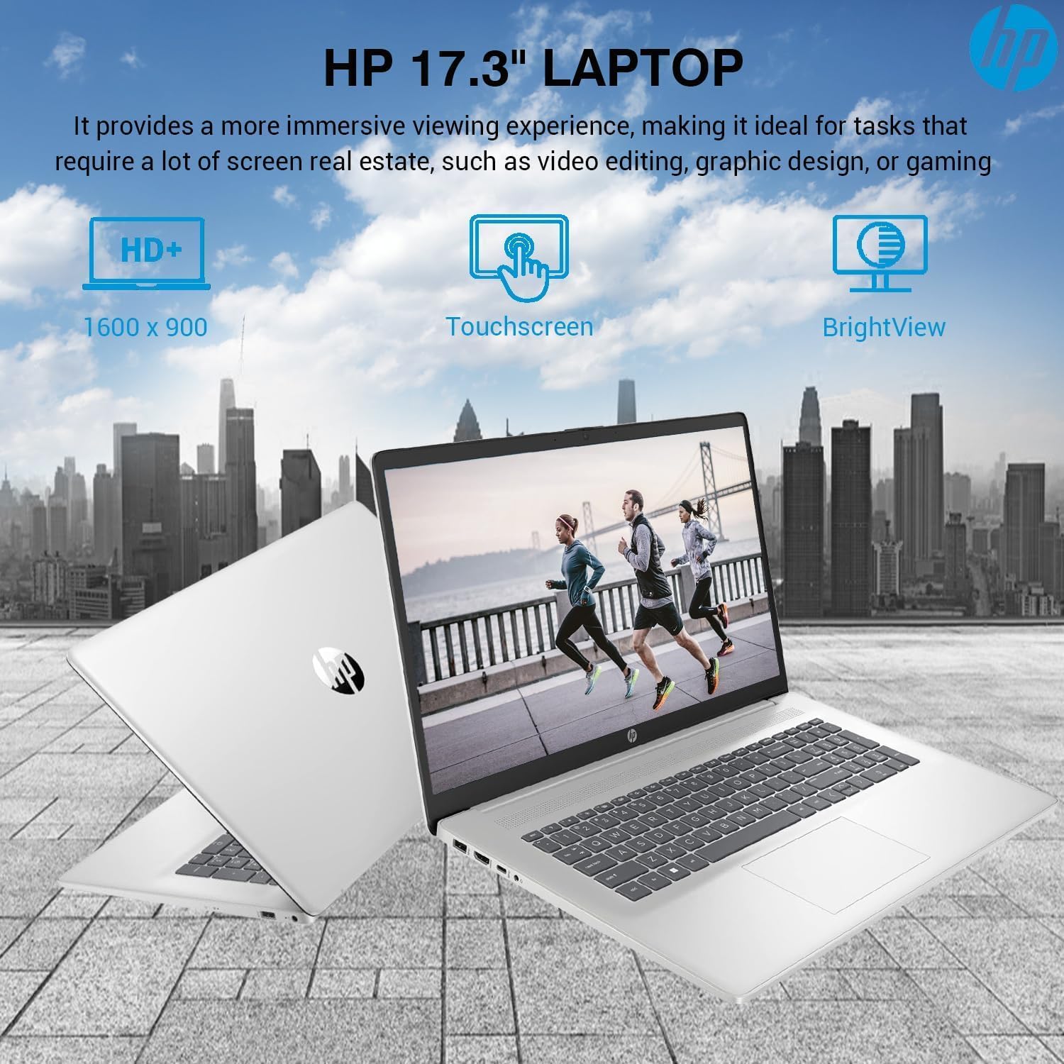 HP 17inch Laptop Touchscreen -AMD Ryzen 5 7430U Beat i7-1355U -64GB RAM -1TB SSD -Windows 11 - AI Copilot Key -2025 Portatil Computadora Laptop -Business School College