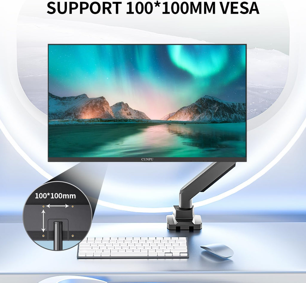CUNPU 24 Inch Touchscreen Monitor, 10 Point Touch, FHD 1080P 75Hz IPS Screen, 100% SRGB, VESA Wall Mountable, Tilt Adjustment, VGA HDMI USB for PC, Laptop Business & Work Station, Warehouse